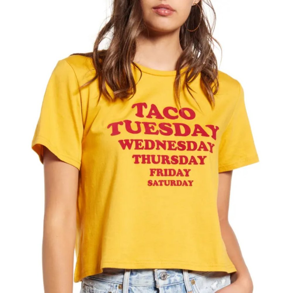 MINKPINK Taco Week Cropped Tee